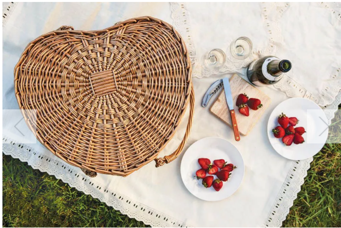 Heart Picnic Basket for Two (or more)