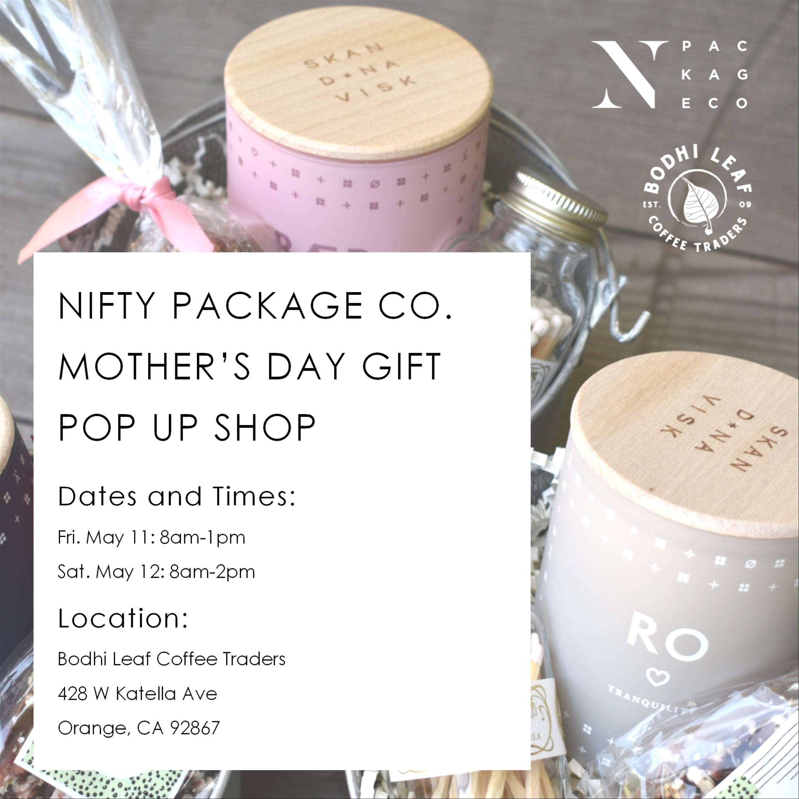 Stop by our pop-up shop to purchase a Mother's Day gift!